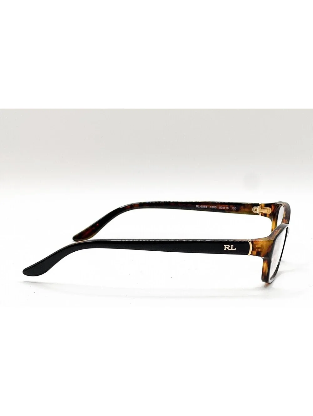 Ralph Lauren RL 6068 5260 Black Havana Full Rim Authentic Eyeglass Frames 53-15